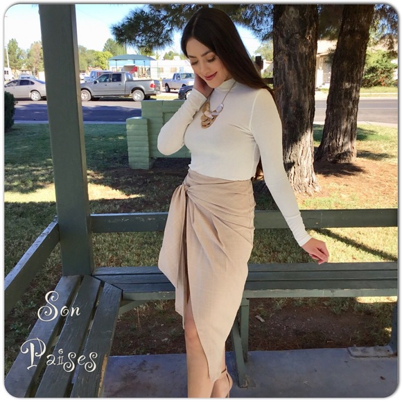 Wrap Skirt Mid Length-Clearance - Picture 2 of 7